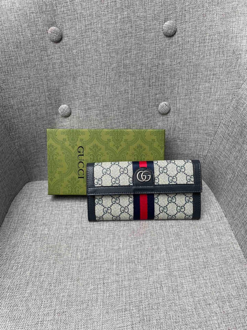 Gucci Ophidia GG Canvas Long Zip Wallet